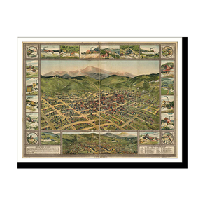 Panoramic Map - Cripple Creek, Colorado, 1896 - Bird's Eye View Print