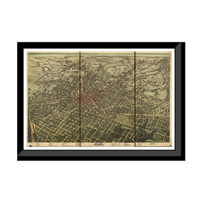 Panoramic Map - Atlanta, Georgia, 1892 - Bird's Eye View Print