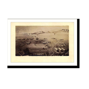 Panoramic Map - Fort Collins, Colorado, 1865 - Bird's Eye View Print