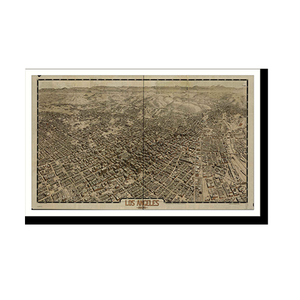 Panoramic Map - Los Angeles, California, 1909 - Bird's Eye View Print