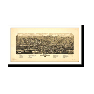 Panoramic Map - Golden, Colorado, 1882 - Bird's Eye View Print
