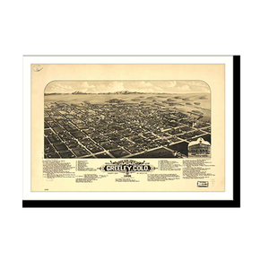 Panoramic Map - Greely, Colorado, 1882 - Bird's Eye View Print