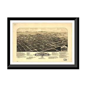 Panoramic Map - Greely, Colorado, 1882 - Bird's Eye View Print