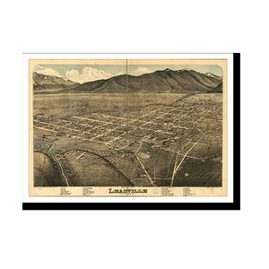Panoramic Map - Leadville, Colorado, 1879 - Bird's Eye View Print