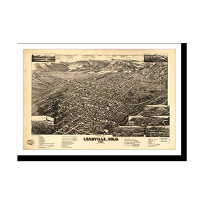 Panoramic Map - Leadville, Colorado, 1882 - Bird's Eye View Print