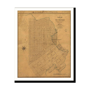 Panoramic Map - San Francisco, California, 1849 - Bird's Eye View Print