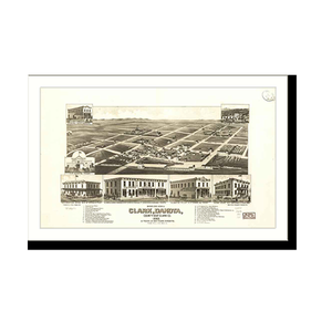 Panoramic Map - Clark, Dakota Territory, 1882 - Bird's Eye View Print