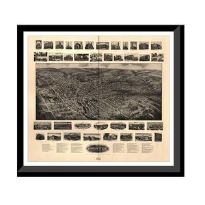Panoramic Map - Bristol, Connecticut, 1907 - Bird's Eye View Print