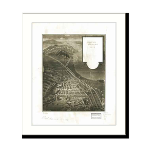 Panoramic Map - San Mateo, California, 1905 - Bird's Eye View Print
