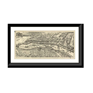 Panoramic Map - San Pedro, California, 1905 - Bird's Eye View Print