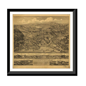 Panoramic Map - Higganum, Connecticut, 1881 - Bird's Eye View Print