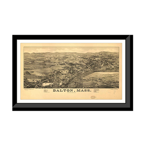 Panoramic Map - Dalton, Massachusetts, 1884 - Bird's Eye View Print