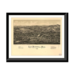 Panoramic Map - East Pepperell, Massachusetts, 1886 - Bird's Eye View Print