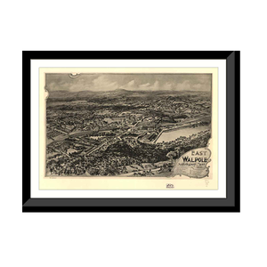 Panoramic Map - East Walpole, Massachusetts, 1898 - Bird's Eye View Print
