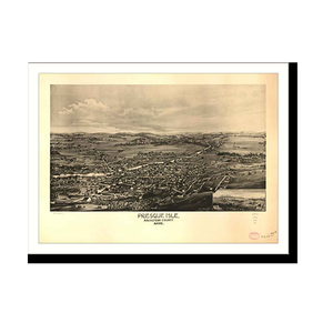 Panoramic Map - Presque Isle, Maine, 1894 - Bird's Eye View Print