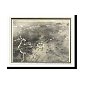Panoramic Map - Brainerd, Minnesota, 1914 - Bird's Eye View Print
