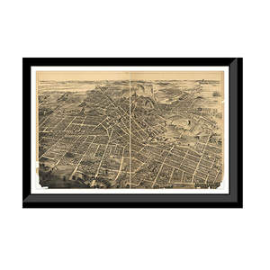 Panoramic Map - Battle Creek, Michigan, 1880 - Bird's Eye View Print