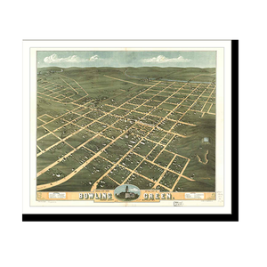 Panoramic Map - Bowling Green, Kentucky, 1871 - Bird's Eye View Print