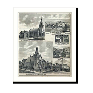 Panoramic Map - Minnesota Scenes, Minnesota, 1874 - Bird's Eye View Print