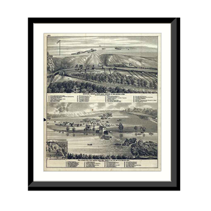 Panoramic Map - Montevideo, Minnesota, 1874 - Bird's Eye View Print