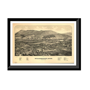 Panoramic Map - Williamstown, Massachusetts, 1889 - Bird's Eye View Print