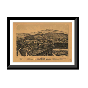 Panoramic Map - Housatonic, Massachusetts, 1890 - Bird's Eye View Print