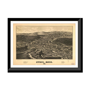 Panoramic Map - Athol, Massachusetts, 1887 - Bird's Eye View Print