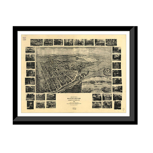 Panoramic Map - Mountain Lake Park, Maryland, 1906 - Bird's Eye View Print