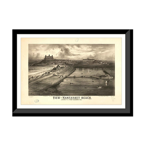 Panoramic Map - Nantasket, Massachusetts, 1879 - Bird's Eye View Print