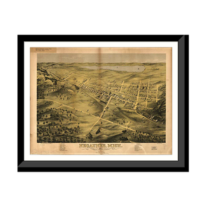 Panoramic Map - Negaunee, Michigan, 1871 - Bird's Eye View Print
