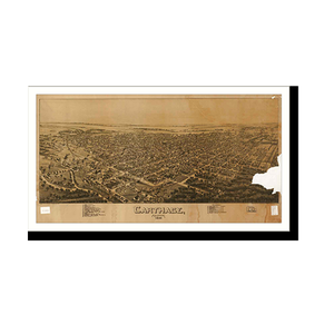 Panoramic Map - Carthage, Missouri, 1891 - Bird's Eye View Print