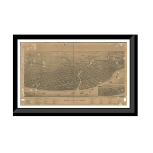 Panoramic Map - Port Huron, Michigan, 1894 - Bird's Eye View Print
