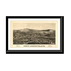 Panoramic Map - North Leominster, Massachusetts, 1887 - Bird's Eye View