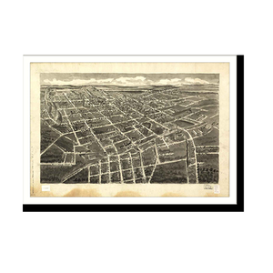 Panoramic Map - Statesville, North Carolina, 1907 - Bird's Eye View Print