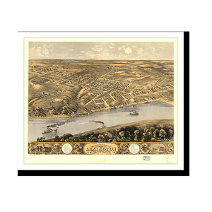 Panoramic Map - Lexington, Missouri, 1869 - Bird's Eye View Print