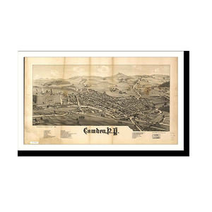 Panoramic Map - Camden, New York, 1885 - Bird's Eye View Print