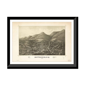 Panoramic Map - Mattawan, New York, 1886 - Bird's Eye View Print
