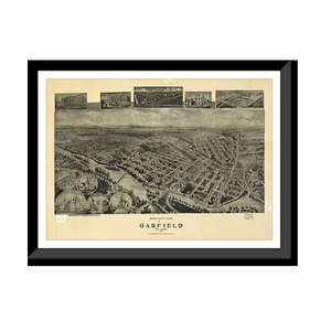 Panoramic Map - Garfield, New Jersey, 1909 - Bird's Eye View Print