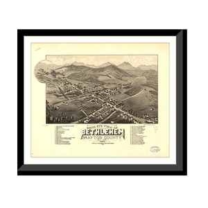 Panoramic Map - Bethlehem, New Hampshire, 1883 - Bird's Eye View Print