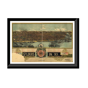 Panoramic Map - St. Louis, Missouri, 1893 - Bird's Eye View Print