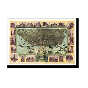Panoramic Map - St. Louis, Missouri, 1896 - Bird's Eye View Print