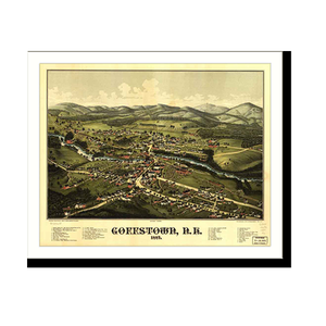 Panoramic Map - Goffstown, New Hampshire, 1887 - Bird's Eye View Print
