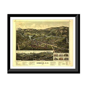 Panoramic Map - Gorham, New Hampshire, 1888 - Bird's Eye View Print