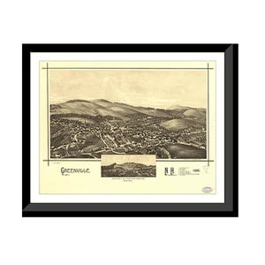 Panoramic Map - Greenville, New Hampshire, 1886 - Bird's Eye View Print
