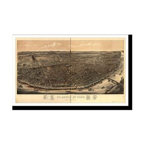 Panoramic Map - St. Louis 2, Missouri, 1896 - Bird's Eye View Print