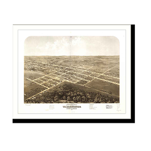 Panoramic Map - Warrensburg, Missouri, 1869 - Bird's Eye View Print