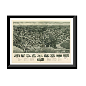 Panoramic Map - Somers Point, New Jersey, 1925 - Bird's Eye View Print