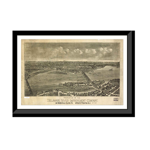 Panoramic Map - Trenton, New Jersey, 1900 - Bird's Eye View Print