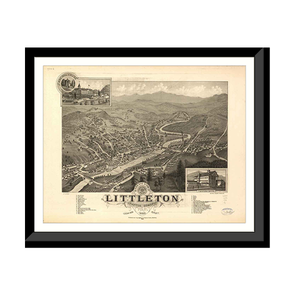 Panoramic Map - Littleton, New Hampshire, 1883 - Bird's Eye View Print