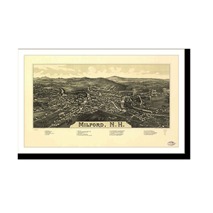 Panoramic Map - Milford, New Hampshire, 1886 - Bird's Eye View Print